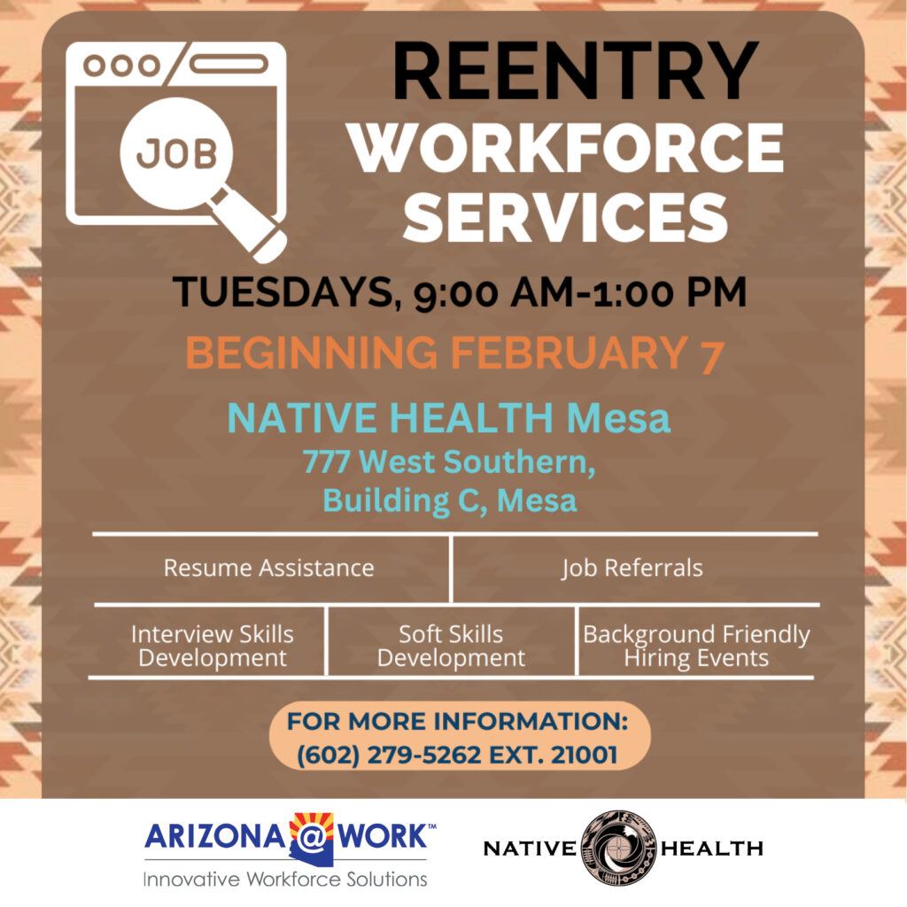 ARIZONA@WORK Reentry Workforce Services-Mesa @ NATIVE HEALTH Mesa | Mesa | Arizona | United States