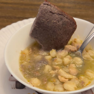 Blue Corn Bread and Green Chili Stew with Valene Hatathlie