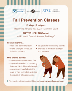 Matter of Balance: Fall Prevention Class @ NATIVE HEALTH Central - Building C | Phoenix | Arizona | United States