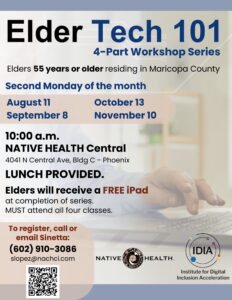 Elder Tech 101 @ NATIVE HEALTH Central - Building C | Phoenix | Arizona | United States