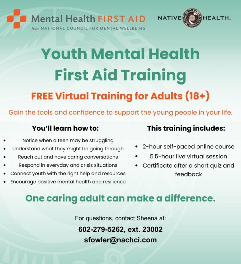 Youth Mental Health First Aid Training (MHAT) 12-09-25 - Native Health ...