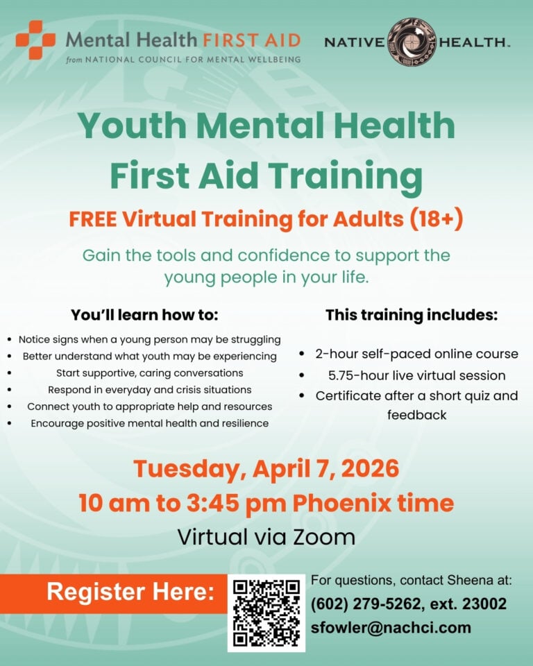 Youth Mental Health First Aid Training (MHAT) 04-07-26 - Native Health ...